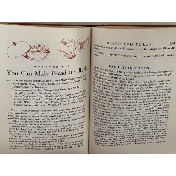 Vtg 1954 The Easy Way To Good Cooking Gwen French HC Cookbook Recipes First Ed - Picture 16 of 16